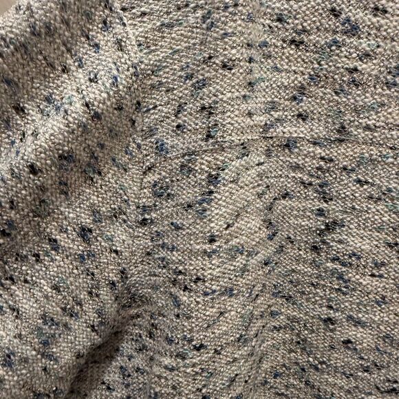 Loft women Boucle Mock Neck Shirt Blue plus size 24/26 knit abstract blue/gray - Picture 4 of 8